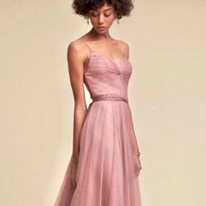 BHLDN Bridesmaids dress tulle dusty rose